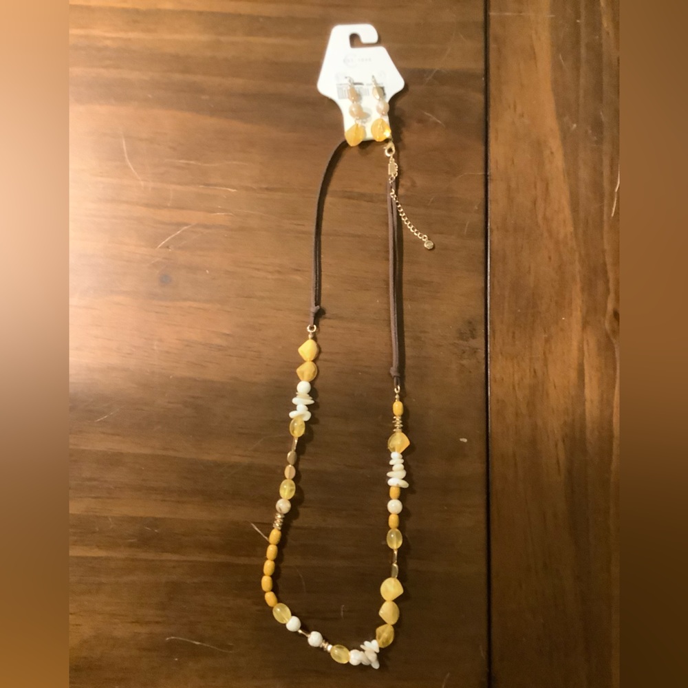 NWT Cato Yellow Necklace and Earrings